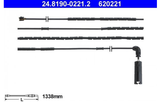 Contact d'avertissement, usure des plaquettes de frein 24.8190-0221.2 ATE