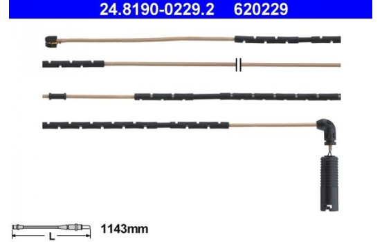 Contact d'avertissement, usure des plaquettes de frein 24.8190-0229.2 ATE