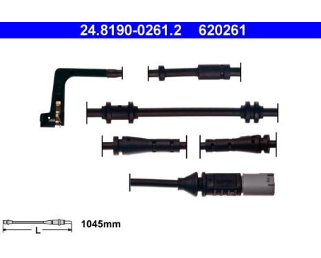 Contact d'avertissement, usure des plaquettes de frein 24.8190-0261.2 ATE
