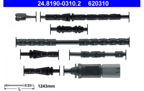 Contact d'avertissement, usure des plaquettes de frein 24.8190-0310.2 ATE