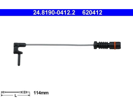Contact d'avertissement, usure des plaquettes de frein 24.8190-0412.2 ATE