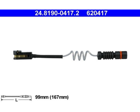 Contact d'avertissement, usure des plaquettes de frein 24.8190-0417.2 ATE