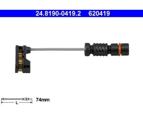 Contact d'avertissement, usure des plaquettes de frein 24.8190-0419.2 ATE