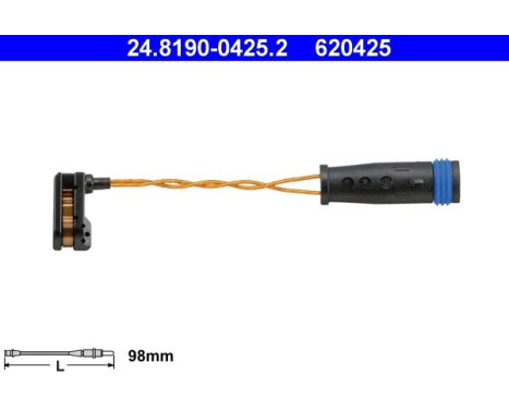 Contact d'avertissement, usure des plaquettes de frein 24.8190-0425.2 ATE