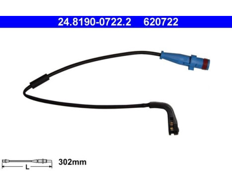 Contact d'avertissement, usure des plaquettes de frein 24.8190-0722.2 ATE