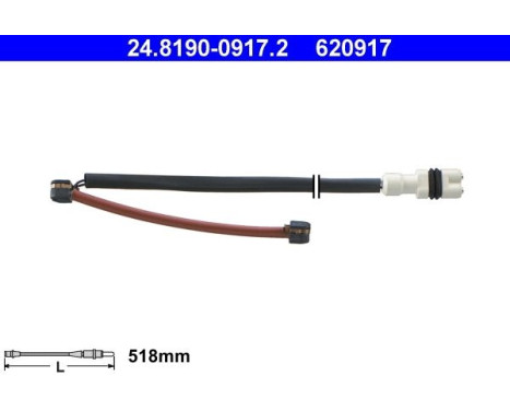 Contact d'avertissement, usure des plaquettes de frein 24.8190-0917.2 ATE