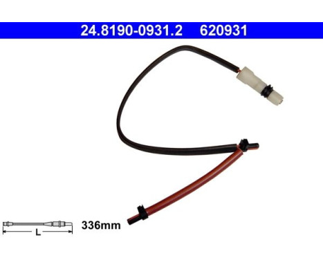 Contact d'avertissement, usure des plaquettes de frein 24.8190-0931.2 ATE