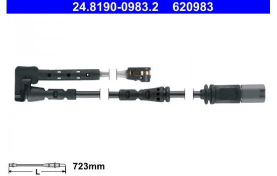 Contact d'avertissement, usure des plaquettes de frein 24.8190-0983.2 ATE