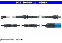 Contact d'avertissement, usure des plaquettes de frein 24.8190-0991.2 ATE