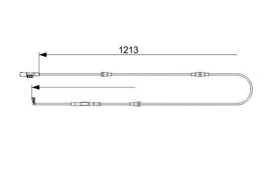 Contact d'avertissement, usure des plaquettes de frein AP1047 Bosch