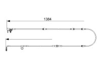 Contact d'avertissement, usure des plaquettes de frein AP1049 Bosch