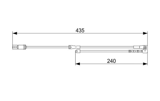 Contact d'avertissement, usure des plaquettes de frein AP1584 Bosch