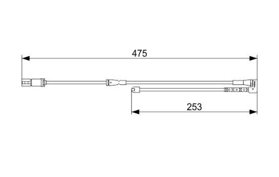 Contact d'avertissement, usure des plaquettes de frein AP1586 Bosch