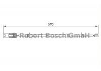 Contact d'avertissement, usure des plaquettes de frein AP206 Bosch