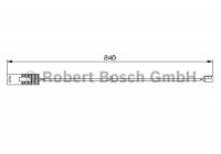 Contact d'avertissement, usure des plaquettes de frein AP208 Bosch