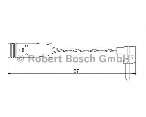 Contact d'avertissement, usure des plaquettes de frein AP215 Bosch, Image 2