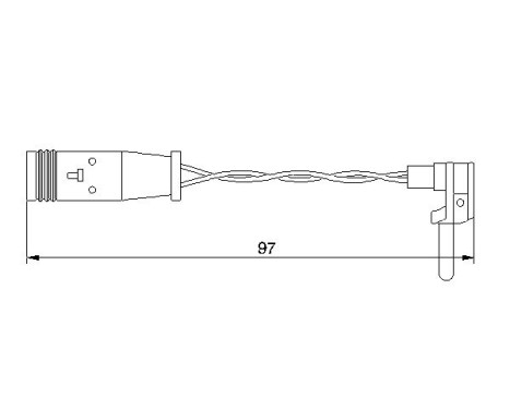 Contact d'avertissement, usure des plaquettes de frein AP215 Bosch, Image 7