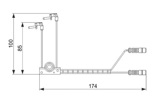Contact d'avertissement, usure des plaquettes de frein AP216 Bosch