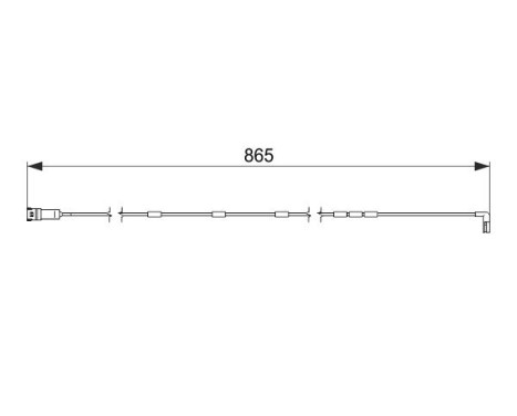 Contact d'avertissement, usure des plaquettes de frein AP218 Bosch