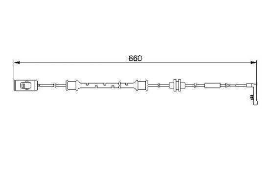 Contact d'avertissement, usure des plaquettes de frein AP220 Bosch, Image 2