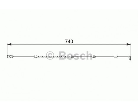 Contact d'avertissement, usure des plaquettes de frein AP221 Bosch