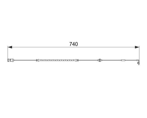 Contact d'avertissement, usure des plaquettes de frein AP221 Bosch, Image 2