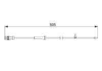 Contact d'avertissement, usure des plaquettes de frein AP242 Bosch