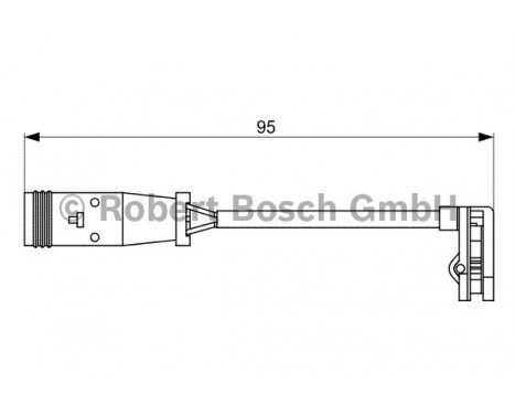 Contact d'avertissement, usure des plaquettes de frein AP308 Bosch, Image 2