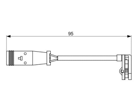 Contact d'avertissement, usure des plaquettes de frein AP308 Bosch, Image 3