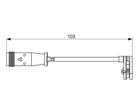 Contact d'avertissement, usure des plaquettes de frein AP309 Bosch, Image 6