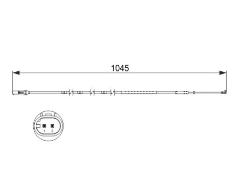 Contact d'avertissement, usure des plaquettes de frein AP347 Bosch, Image 10