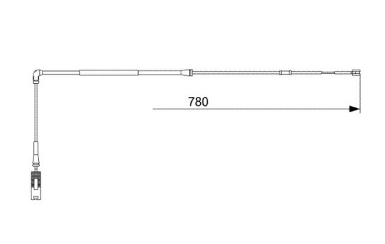 Contact d'avertissement, usure des plaquettes de frein AP380 Bosch, Image 2