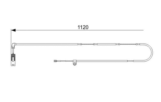 Contact d'avertissement, usure des plaquettes de frein AP381 Bosch, Image 2