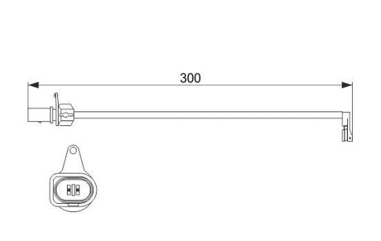 Contact d'avertissement, usure des plaquettes de frein AP605 Bosch