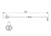 Contact d'avertissement, usure des plaquettes de frein AP606 Bosch