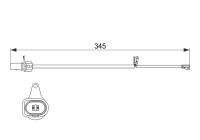 Contact d'avertissement, usure des plaquettes de frein AP607 Bosch