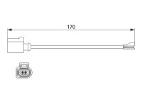 Contact d'avertissement, usure des plaquettes de frein AP612 Bosch