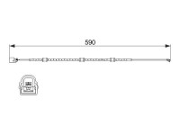 Contact d'avertissement, usure des plaquettes de frein AP613 Bosch