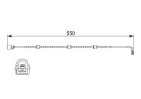 Contact d'avertissement, usure des plaquettes de frein AP614 Bosch