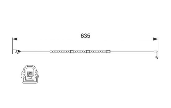 Contact d'avertissement, usure des plaquettes de frein AP615 Bosch, Image 5