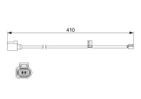 Contact d'avertissement, usure des plaquettes de frein AP616 Bosch