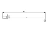 Contact d'avertissement, usure des plaquettes de frein AP617 Bosch
