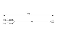 Contact d'avertissement, usure des plaquettes de frein AP619 Bosch