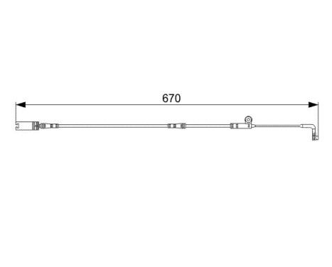 Contact d'avertissement, usure des plaquettes de frein AP803 Bosch, Image 6