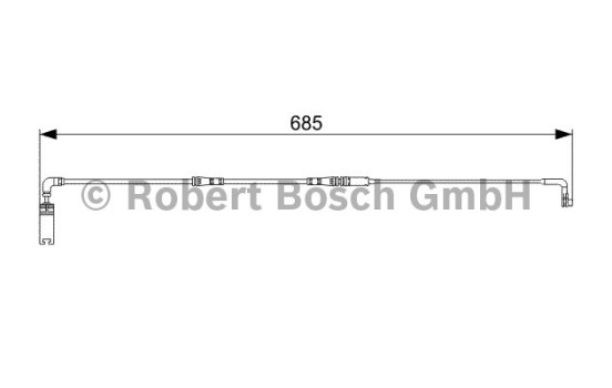 Contact d'avertissement, usure des plaquettes de frein AP804 Bosch