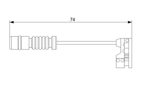 Contact d'avertissement, usure des plaquettes de frein AP809 Bosch, Image 2