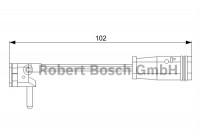 Contact d'avertissement, usure des plaquettes de frein AP813 Bosch