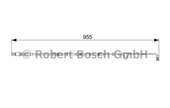 Contact d'avertissement, usure des plaquettes de frein AP821 Bosch