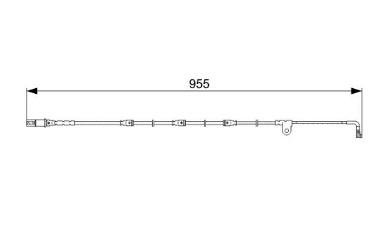 Contact d'avertissement, usure des plaquettes de frein AP821 Bosch, Image 2