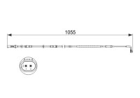 Contact d'avertissement, usure des plaquettes de frein AP834 Bosch